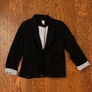 JCPenney Black Blazer with Striped Lining